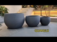 Máy trồng hoa tròn sợi đất sét màu xanh bền với hệ thống thoát nước