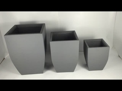 Matte Finish Blue Fiber Reinforced Planter với lỗ thoát nước