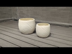 Không thấm nước và chống cháy ốp đất sét sợi Φ350 * H240 với lỗ thoát nước và Φ300 * H210