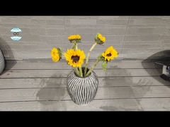 Hình dạng tròn phong cách cổ điển Cây trồng bằng sợi đất sét với kết thúc chạm khắc bằng tay