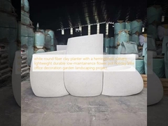 cây trồng bằng đất sét sợi tròn màu trắng với mô hình xương cá hồi nhẹ bền bền bảo trì thấp hoa nồi kỳ nghỉ Villa trang trí văn phòng dự án cảnh quan vườn