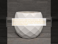 thiết kế hình kim cương hình học thể thao vui vẻ theo chủ đề ngoại hình hình hình cầu thạch đất sét cây trồng nhẹ bền bảo trì thấp hoa nồi kỳ nghỉ Villa văn phòng trang trí khu vườn cảnh quan dự án