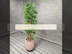 thiết kế màu nâu sáng đốm hình tròn sợi đất sét ngoài trời nhà trồng thiết kế cảnh quan kiến trúc