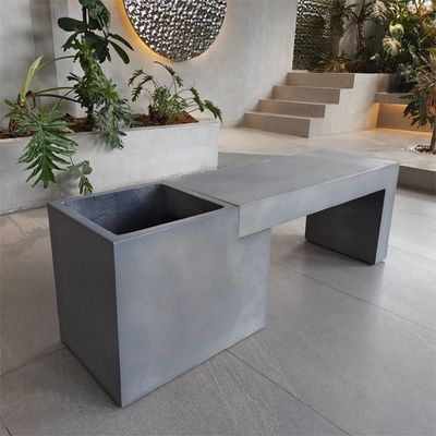 Mua GRC hình chữ nhật bê tông Bàn sân vườn đồ nội thất ngoài trời Bàn bê tông online manufacture