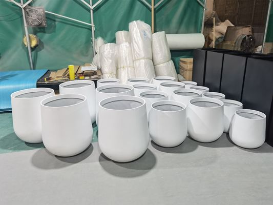 Mua Hình tròn cao nồi hoa sợi thủy tinh lớn tùy chỉnh Logo in nhựa sợi thủy tinh cây hộp online manufacture