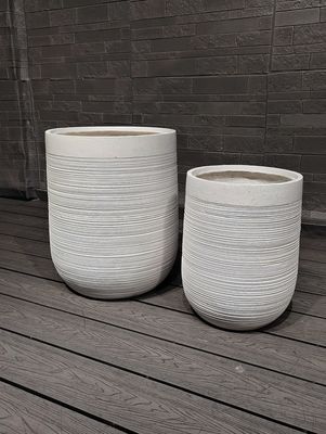 Mua Φ300*H400 Fiber Clay Planter giữ 5-6 năm cuộc sống ngoài trời kết cấu bề mặt chống thời tiết và thiết kế lâu dài online manufacture