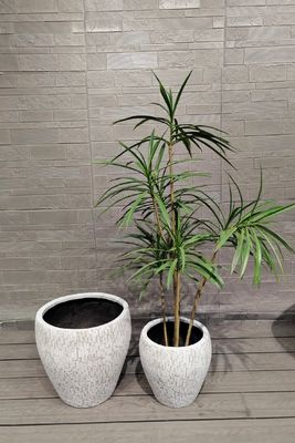 Mua Mosaic trắng như gạch Thiết kế hình tròn sợi đất sét nồi hoa hạng nhẹ Villa Office Project online manufacture