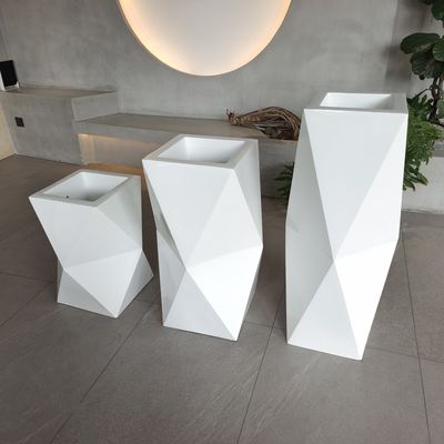 Hộp nồi hoa nhựa sợi thủy tinh kích thước lớn hộp trồng hoa mua sắm