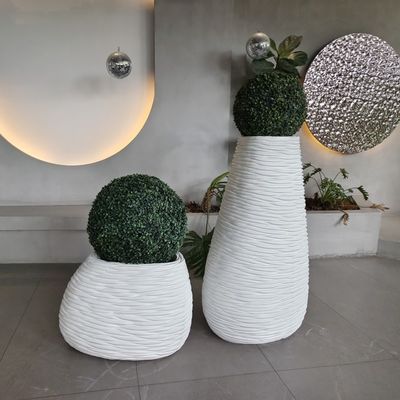 Sợi thủy tinh lớn nhựa GRP Planter Box cho vườn nội thất và trang trí ngoài trời