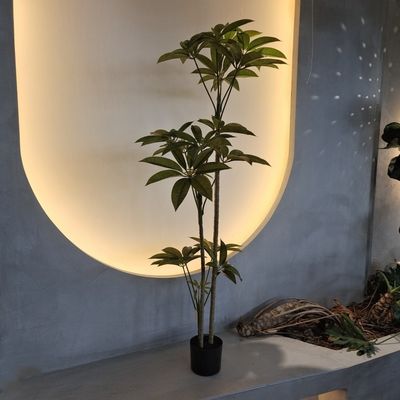 Vibrant 150cm Schefflera Cây giả với bảo vệ tia UV Cây ruồi nhân tạo Cho trang trí nhà trong nhà Cây nhân tạo