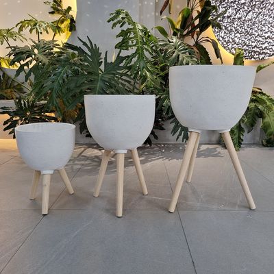 Cây trồng bằng sợi đất sét nông thôn chống nước với lỗ thoát nước