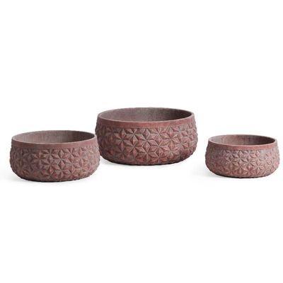 Đồ cất vườn gốm thủ công vòng với lỗ thoát nước cho cây cối nhỏ