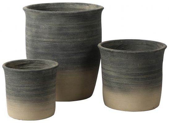 Cây trồng xi măng tròn ngoài trời chống đông với lỗ thoát nước