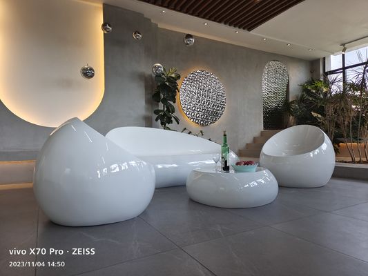 Bộ bàn nhựa logo tùy chỉnh đồ nội thất bàn cỏ sợi kính