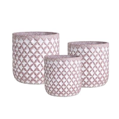 Các nồi trồng xi măng kết cấu thủ công cho khu vườn trong nhà và ngoài trời