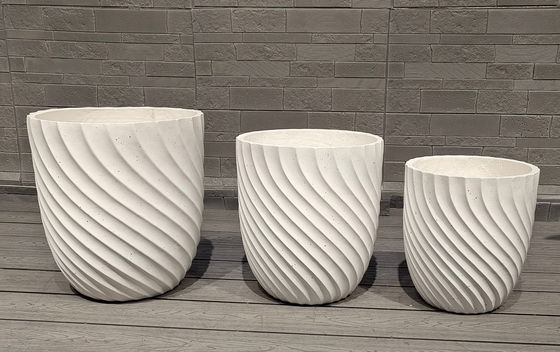 Character Textured Surface Fiber Clay Planter với đặc tính chống đông lạnh và phong cách hiện đại