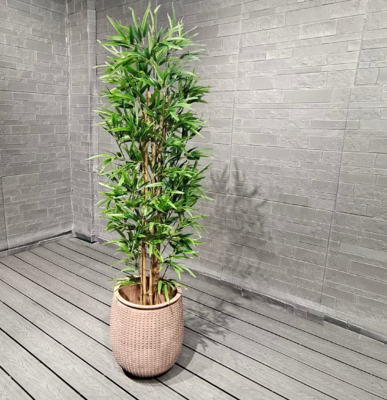 thiết kế màu nâu sáng đốm hình tròn sợi đất sét ngoài trời nhà trồng thiết kế cảnh quan kiến trúc