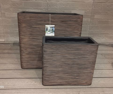 Khung hoa sợi đất sét hình chữ nhật cao hẹp trang nhã hiện đại bền cho cây xanh trong nhà / ngoài trời lớn để treo sàn